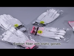 Корпия свободный от ESD отрезала устойчивую пригонку ладони PU волокна углерода перчаток 13gsm проводную